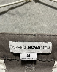 Fashion Nova Gray Cotton For Men Cargo Pant L | Preloved Labels