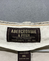 Abercrombie & Fitch Cream Cotton For Men Cargo Pant XL | Preloved Labels