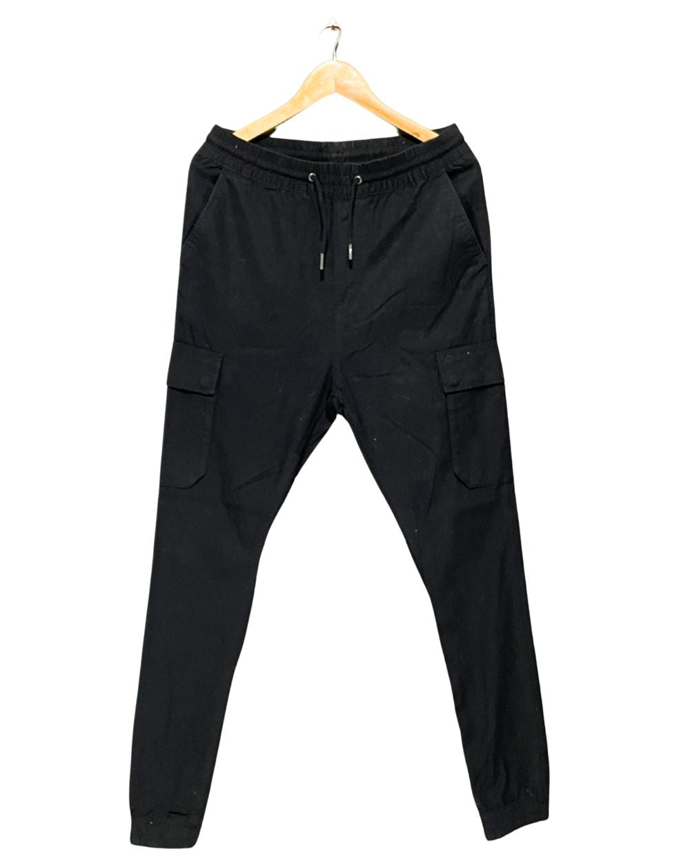 H&M Black Cotton For Men Cargo Pant M | Preloved Labels