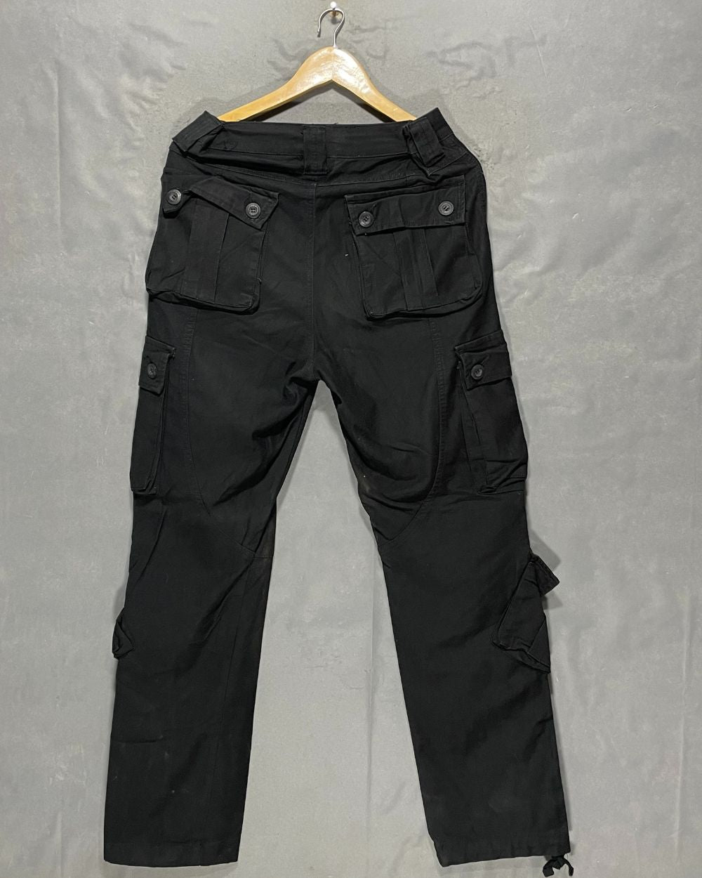 Matchstick Black Cotton For Men Cargo Pant XS | Preloved Labels