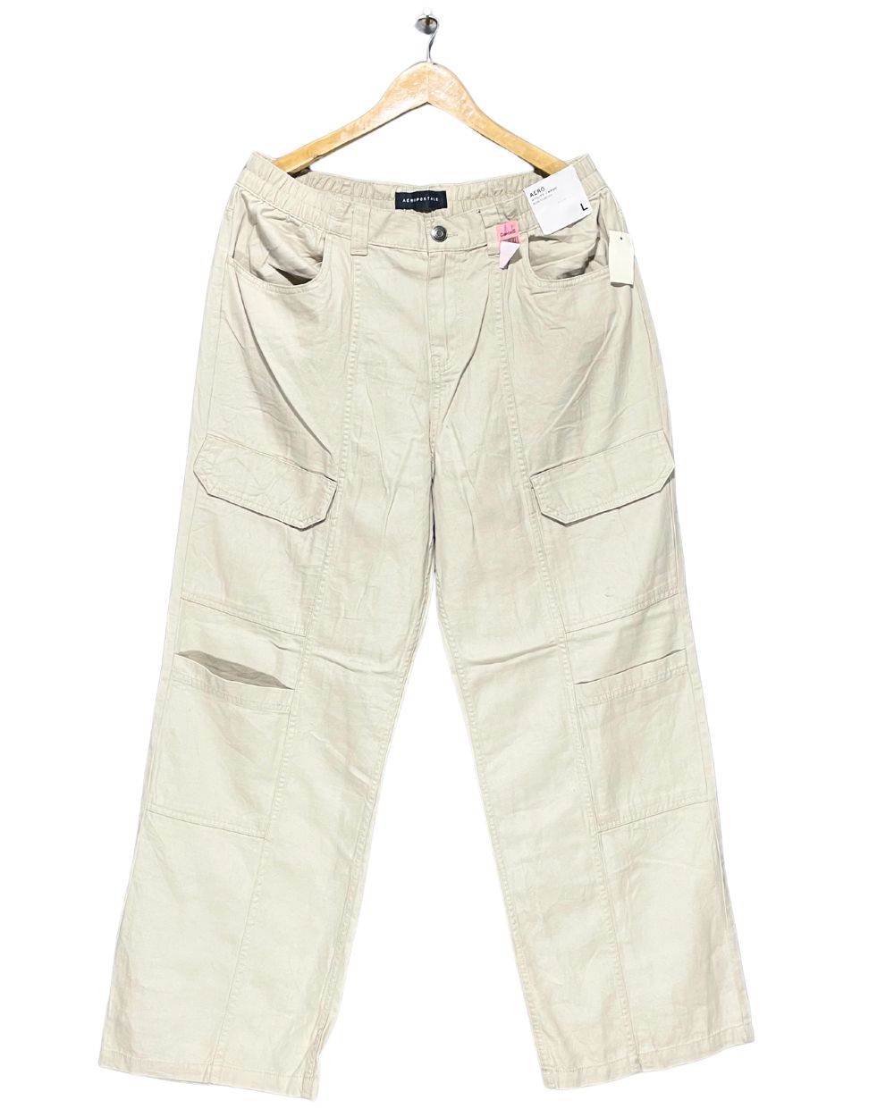 Aeropostale Cream Cotton For Men Cargo Pant L | Preloved Labels