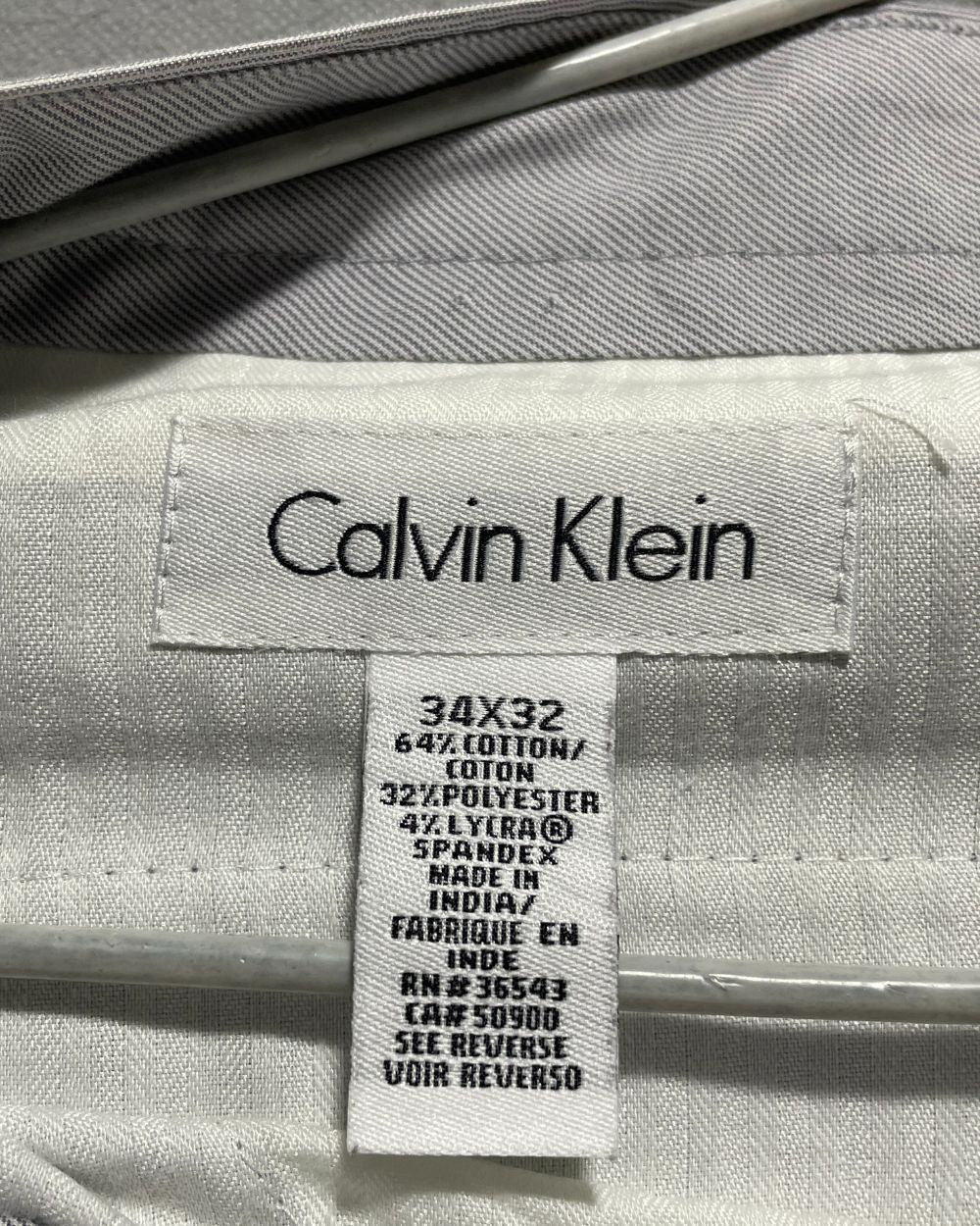 Calvin Klein Gray Cotton Dress Pant For Men L | Preloved Labels