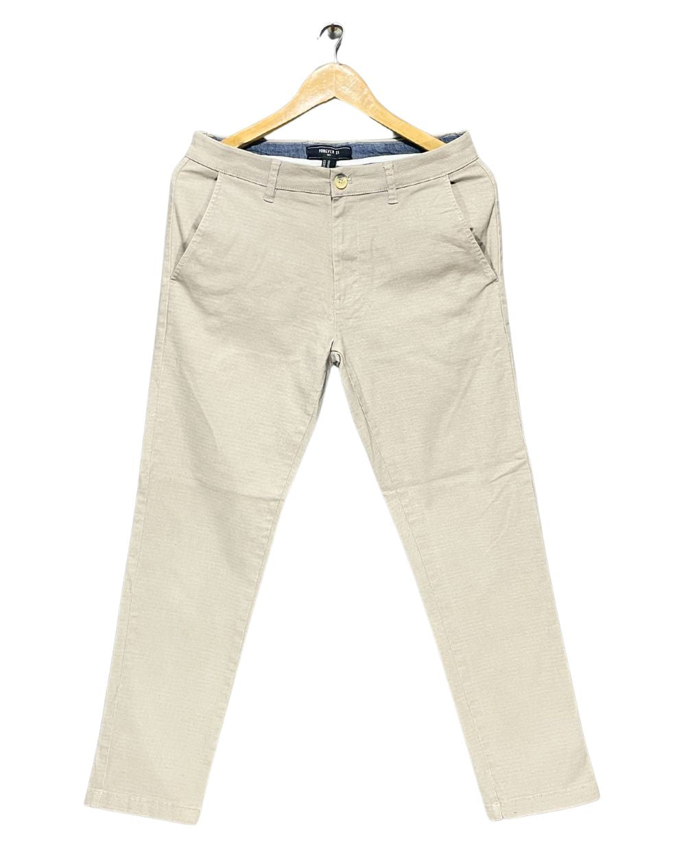 Forever 21 Cream Cotton Dress Pant For Men S | Preloved Labels