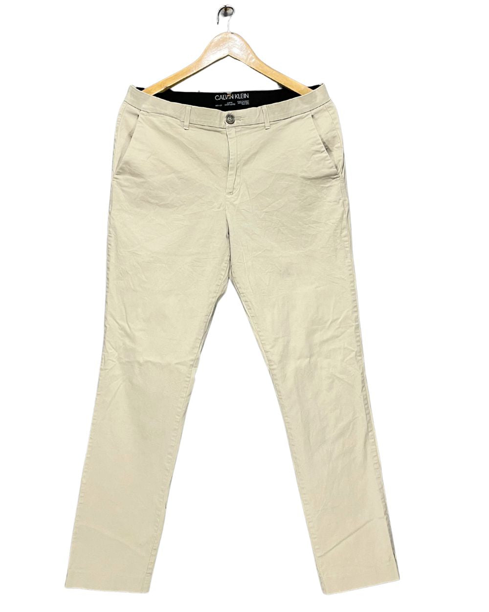 Calvin Klein Cream Cotton Dress Pant For Men L | Preloved Labels