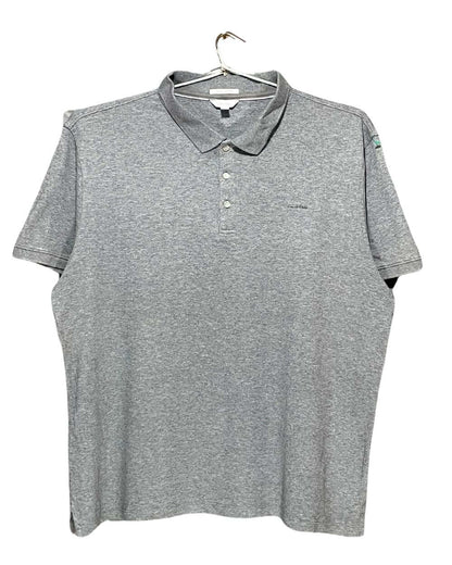 Calvin Klein Gray Cotton Polo T Shirt For Men XX Large | Preloved Labels