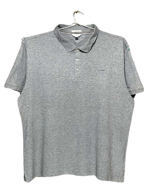 Calvin Klein Gray Cotton Polo T Shirt For Men XX Large | Preloved Labels