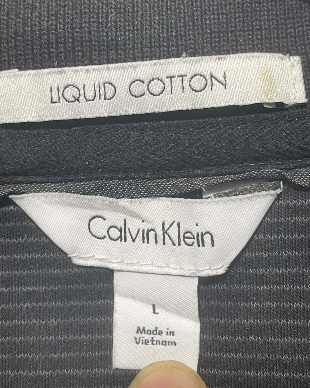 Calvin Klein Black Cotton Polo T Shirt For Men L | Preloved Labels