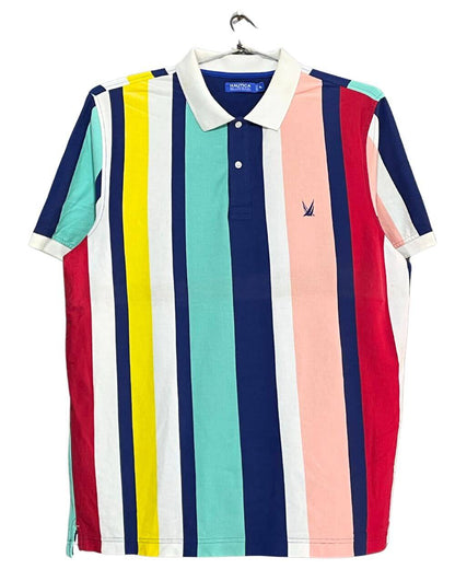 Nautica Multi Cotton Polo T Shirt For Men XX Large | Preloved Labels