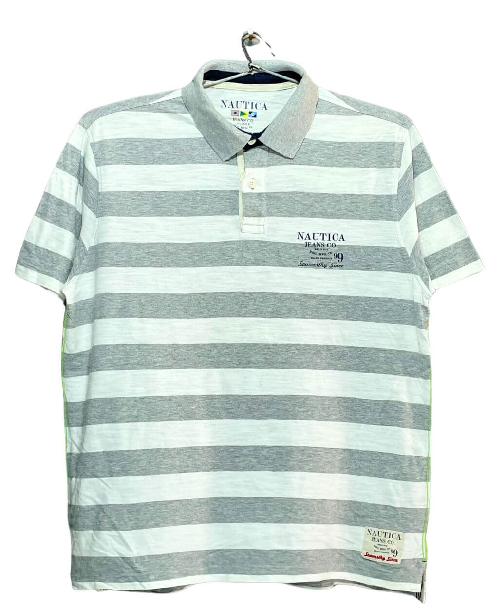 Nautica Gray Cotton Polo T Shirt For Men X Large | Preloved Labels