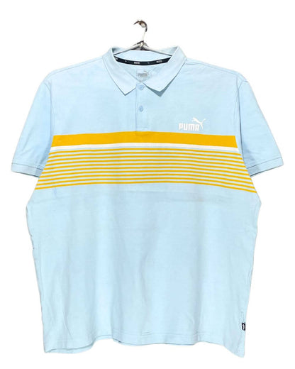 Puma Blue Cotton Polo T Shirt For Men XX Large | Preloved Labels