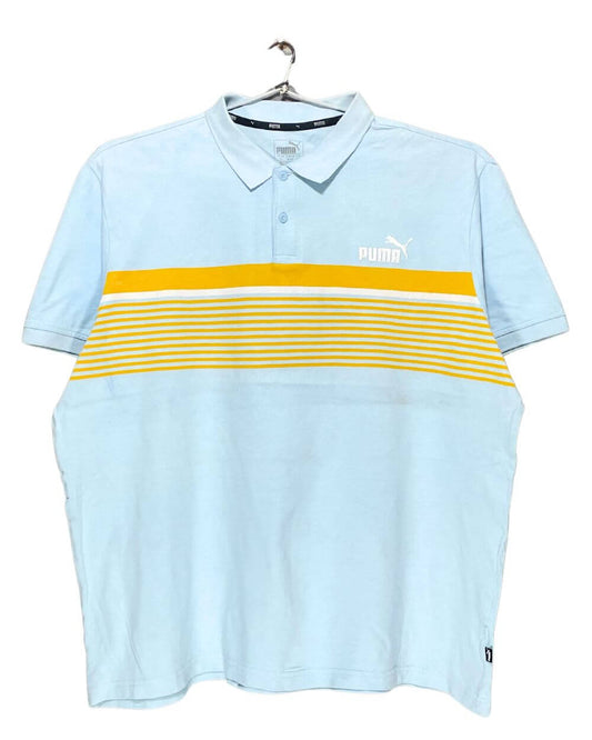Puma Blue Cotton Polo T Shirt For Men XX Large | Preloved Labels