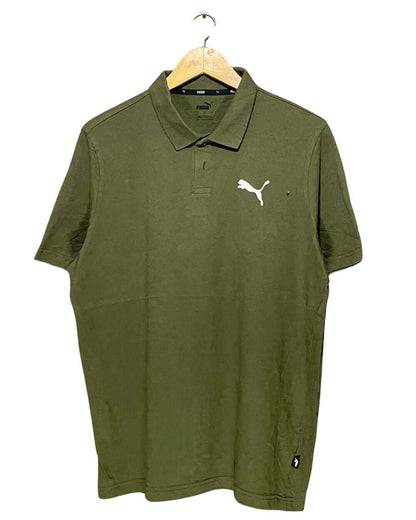 Puma Green Cotton Polo T Shirt For Men Large | Preloved Labels