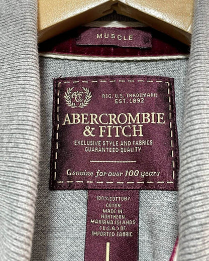 Abercrombie & Fitch Gray Cotton Polo T Shirt For Men L | Preloved Labels