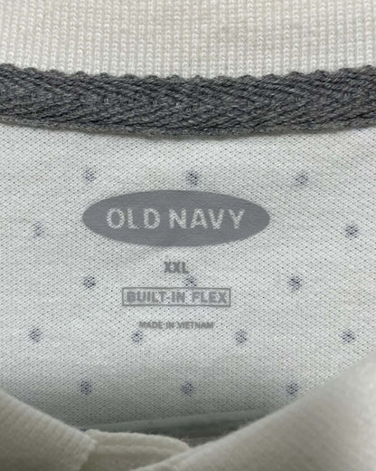 Old Navy White Cotton Polo T Shirt For Men XX Large | Preloved Labels