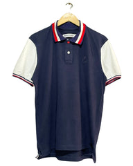 Branigans Blue Cotton Polo T Shirt For Men M