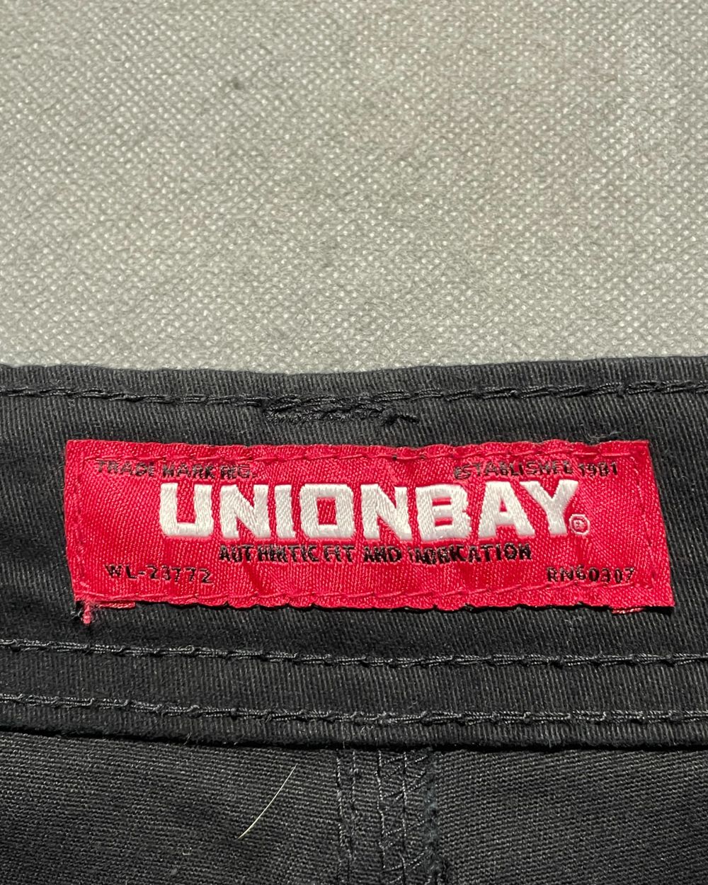 UNIONBAY Black Cotton Short For Men X Large
