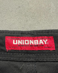 UNIONBAY Black Cotton Short For Men X Large