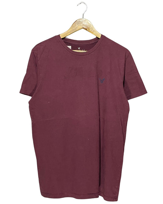 American Eagle Maroon T Shirt For Men M