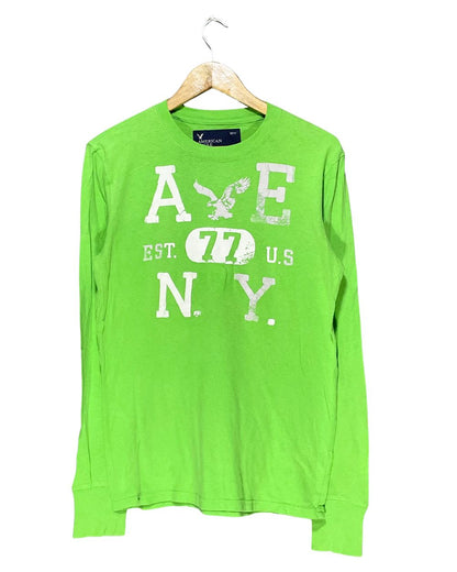 American Eagle Green T Shirt For Men X Small
