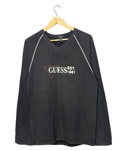 Guess Maroon T Shirt For Men L