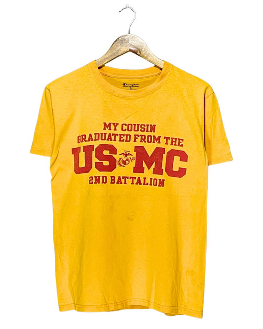 Champion Yellow T Shirt For Men Small
