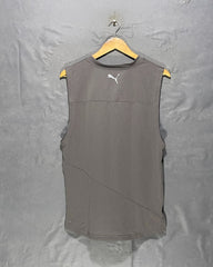 Puma Gray Sports Vest T Shirt For Men Medium