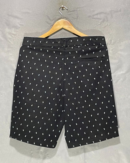 Public Record Black Cotton Short For Men M