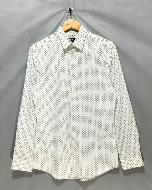 H&M White Cotton Shirt For Men S