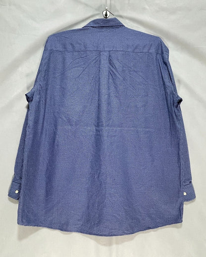 Hathaway Blue Cotton Shirt For Men XX Large