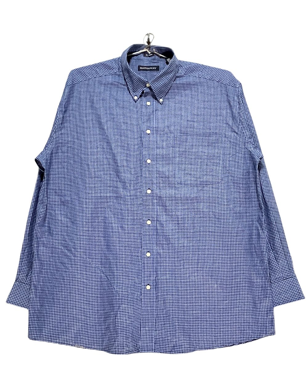 Hathaway Blue Cotton Shirt For Men XX Large