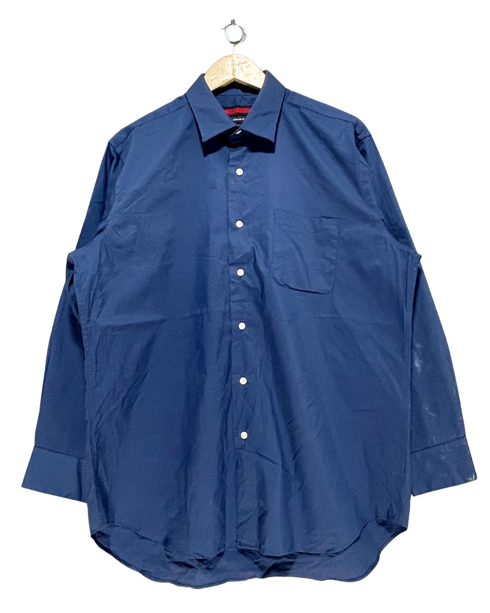 Architect Blue Cotton Shirt For Men XL