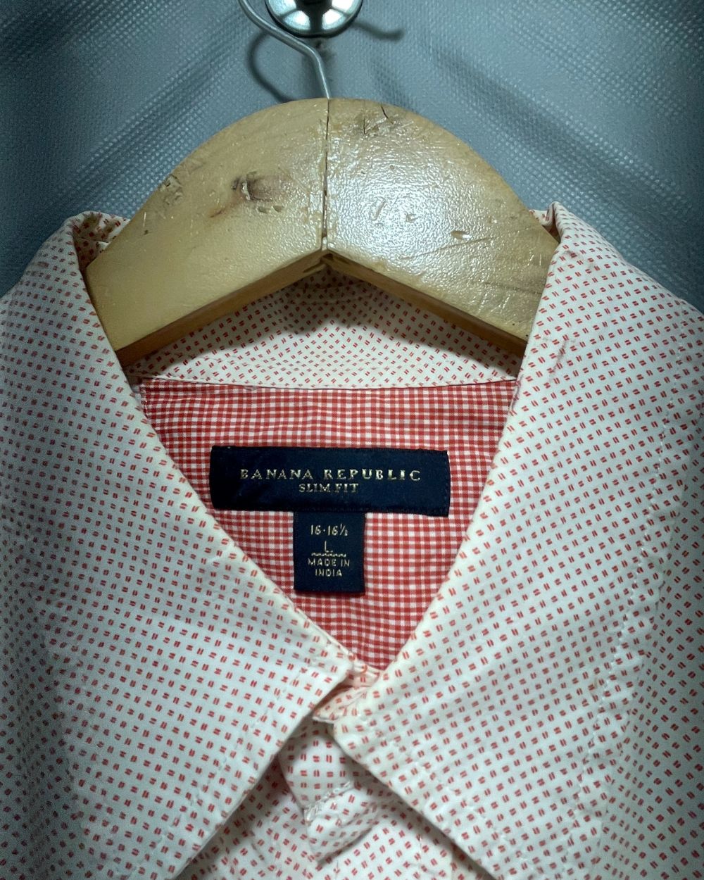 Banana Republic Orange Cotton Shirt For Men Large