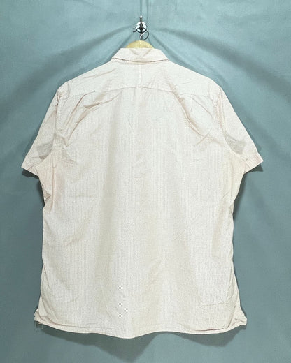 Banana Republic Orange Cotton Shirt For Men Large