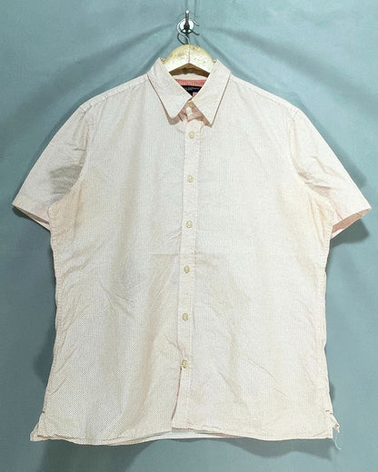 Banana Republic Orange Cotton Shirt For Men Large