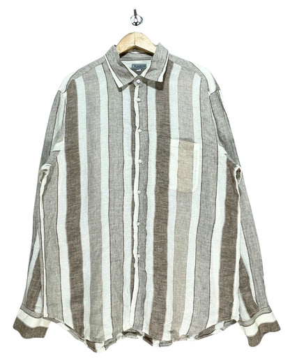 AD Action Brown Cotton Shirt For Men X Large