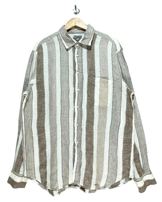AD Action Brown Cotton Shirt For Men X Large
