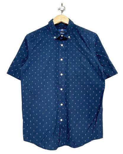 George Blue Cotton Shirt For Men S