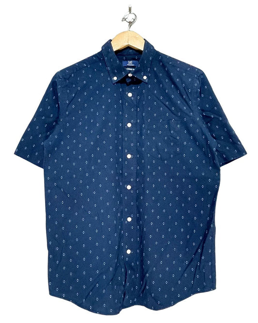 George Blue Cotton Shirt For Men S