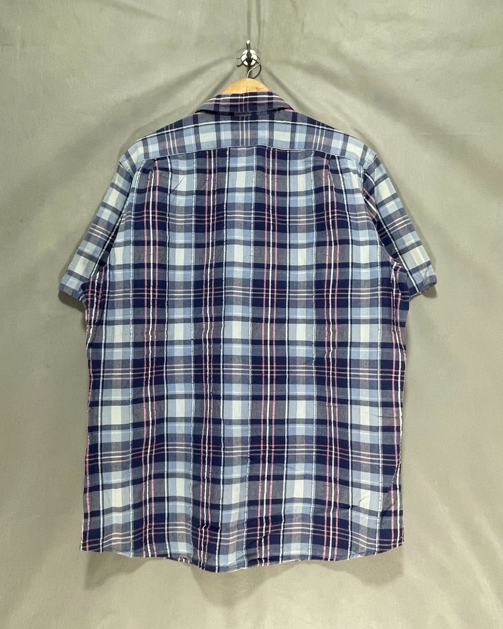 Cremieux Blue Cotton Shirt For Men Large