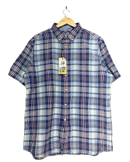 Cremieux Blue Cotton Shirt For Men Large