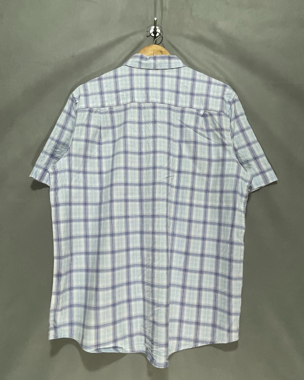 George Blue Cotton Shirt For Men Large
