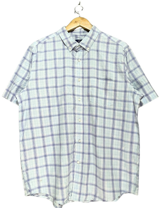 George Blue Cotton Shirt For Men Large