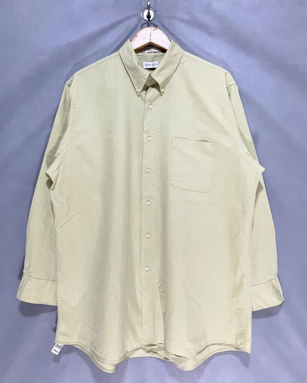 Van Heusen Green Cotton Shirt For Men X Large