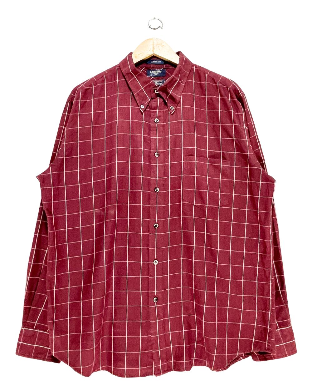 Dockers Maroon Cotton Shirt For Men X Large