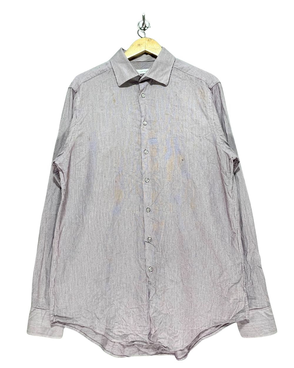 Calvin Klein Purple Cotton Shirt For Men Large