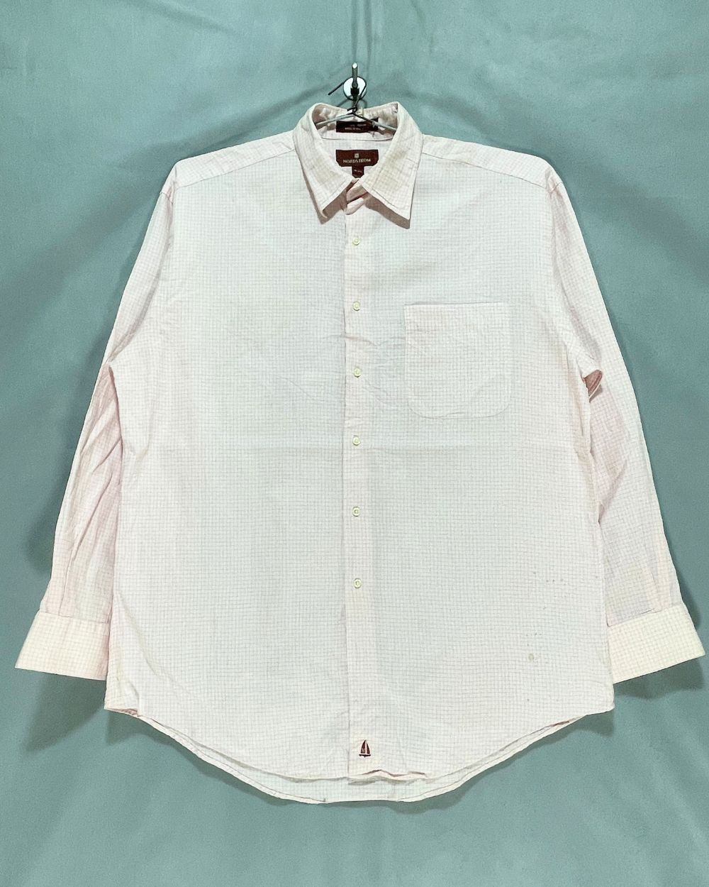 Nordstrom Pink Cotton Shirt For Men XX Large