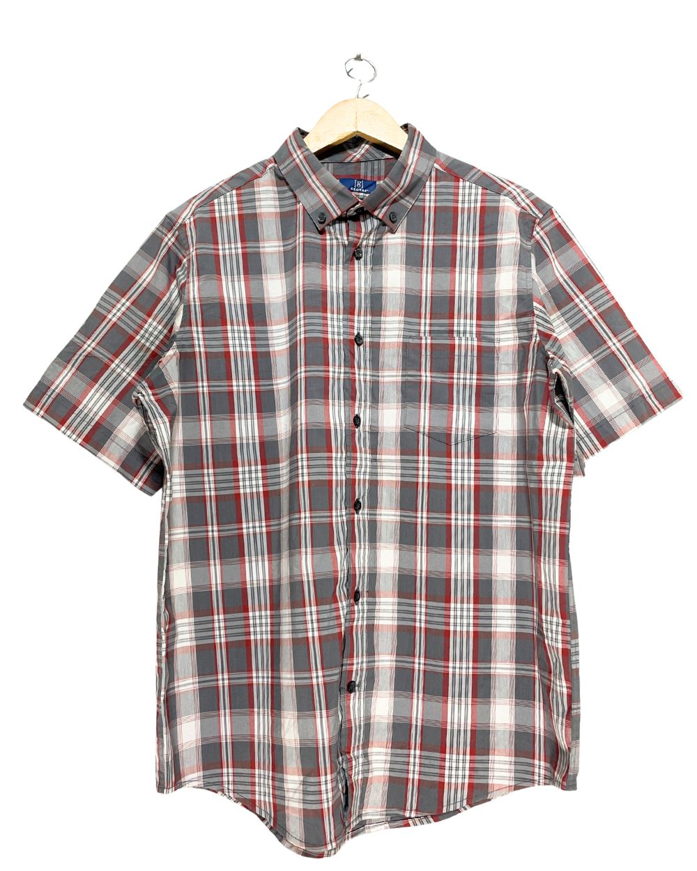 George Gray Cotton Shirt For Men Large