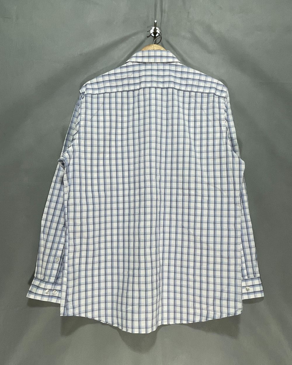 APT.9 Blue Cotton Shirt For Men Large