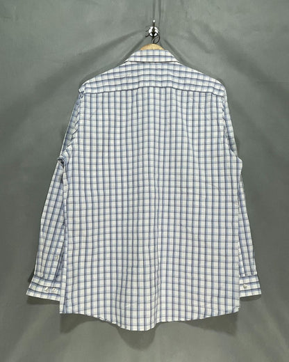 APT.9 Blue Cotton Shirt For Men Large
