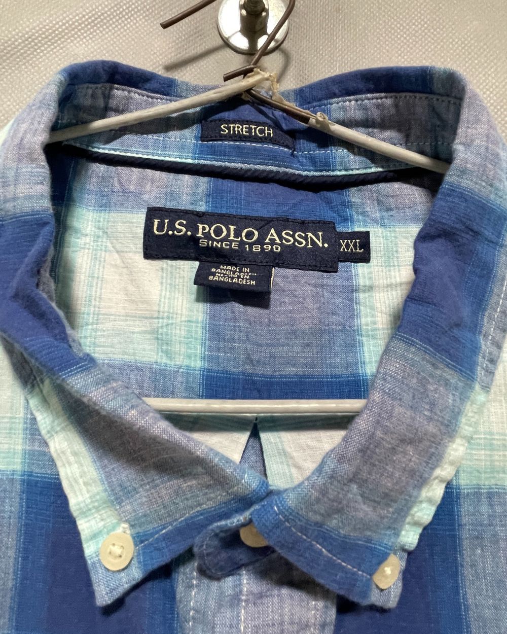 Polo U.S. Assn Blue Cotton Shirt For Men XX Large